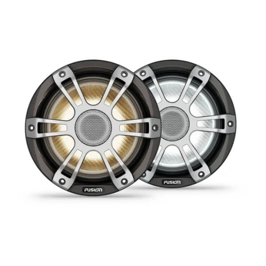Fusion® Signature Series 3i Marine Coaxial Speakers - 7,7-дюймовые спортивные коаксиальные громкоговорители CRGBW серого цвета 280 Вт для лодок (пара)