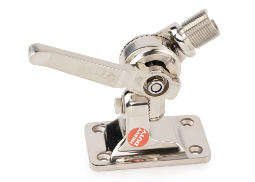 GLOMEX 4-Way Ratchet Mount with Cable Passage / stainless steel