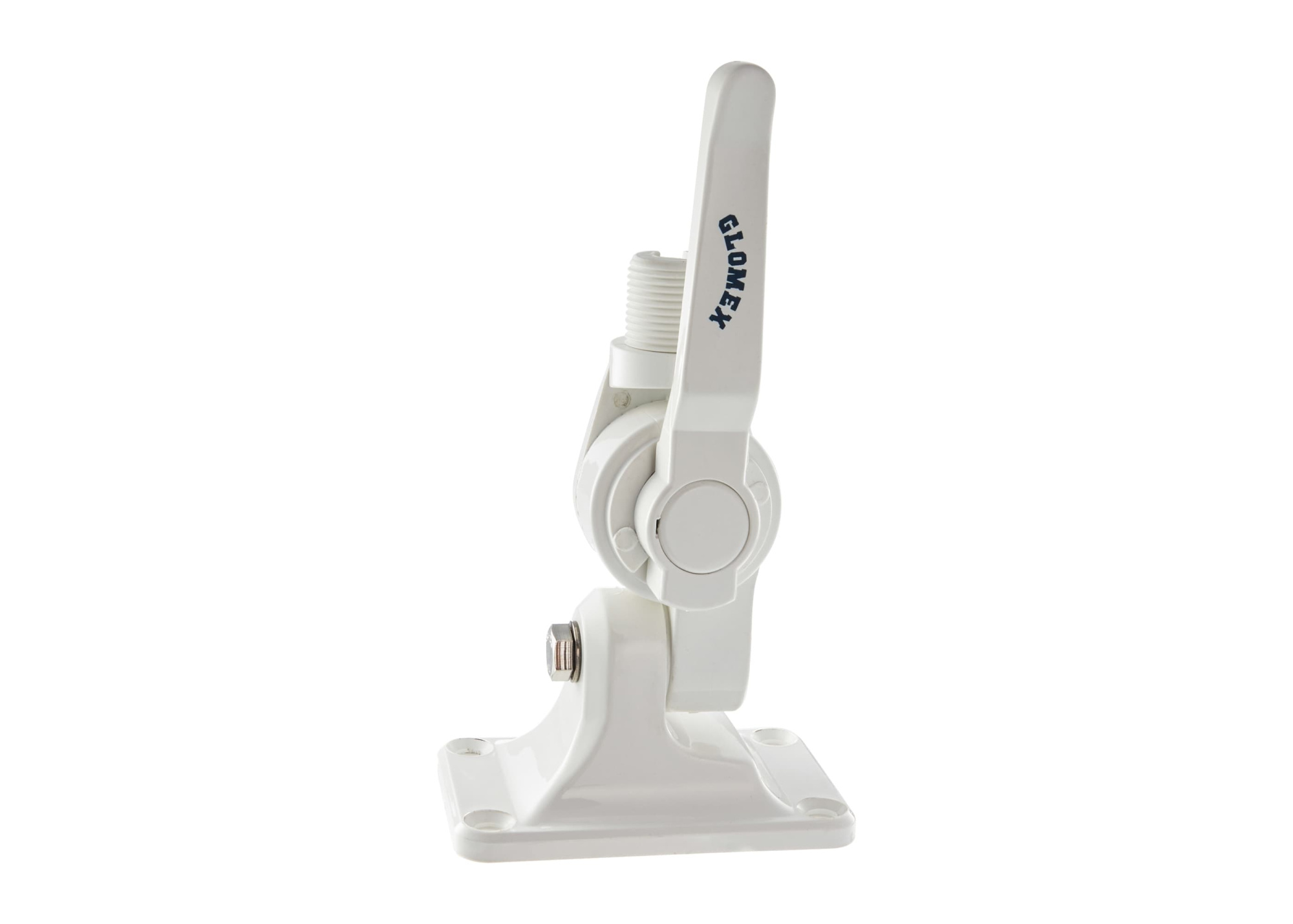 GLOMEX 4-Way Ratchet Mount with Cable Feed Through / nylon / white