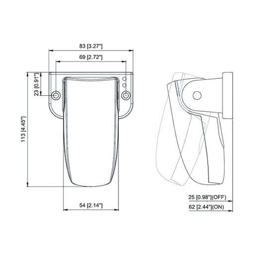 Переключатель поплавковый бело-синий
