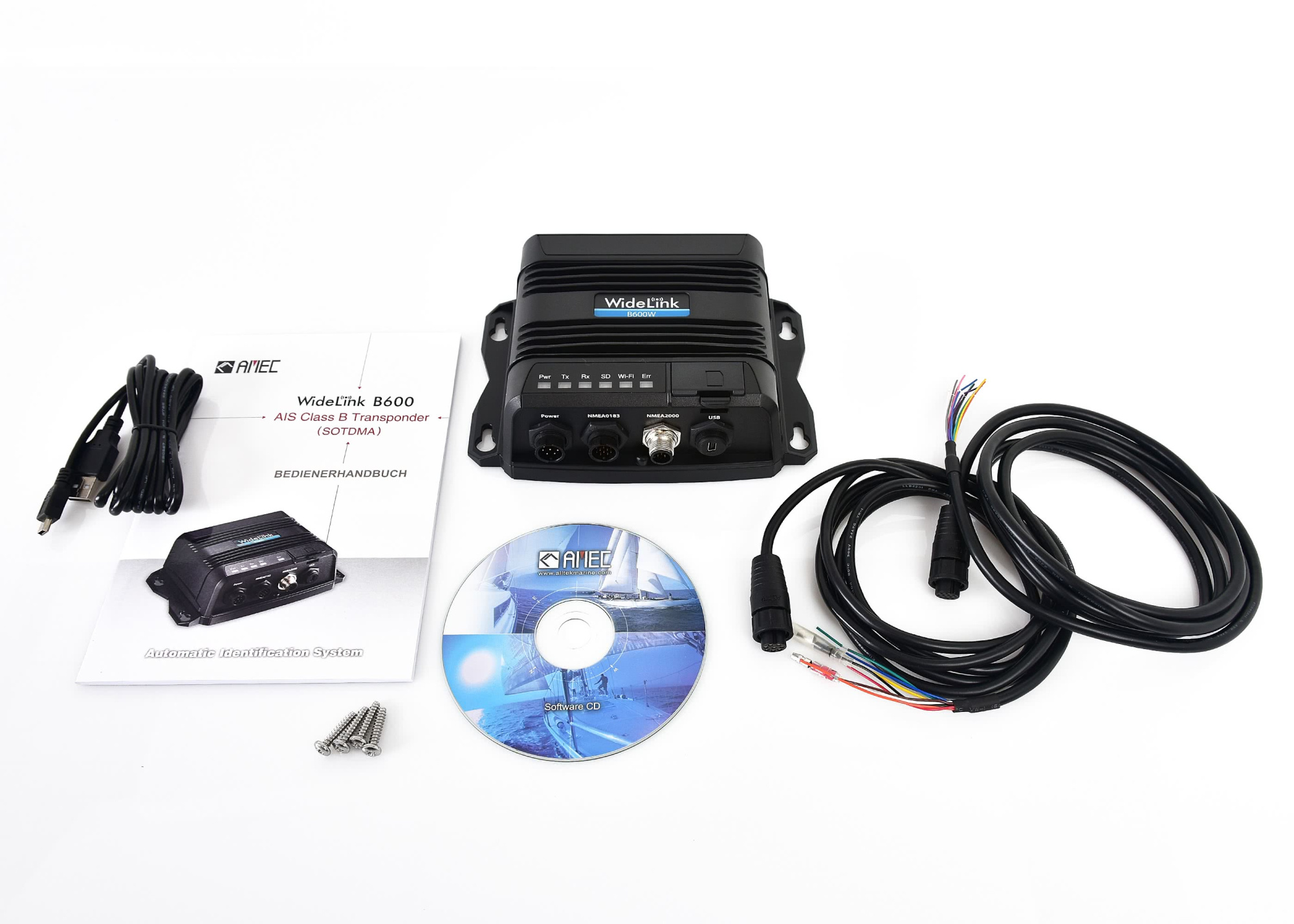 AMEC B600W AIS SOTDMA Transponder / with WiFi / incl. GPS-Patch-Antenna