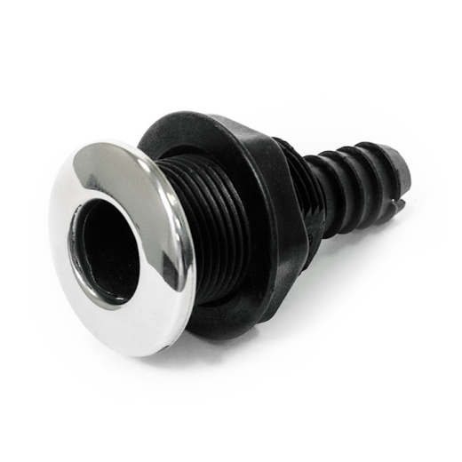 Стакан дренажный SUNFINE 19мм с нержавеющей накладкой, основание пластик