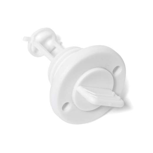 Заглушка дренажная круглая SUNFINE 43x66 мм, пластик белый