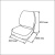 Сиденье мягкое складное Classic Low Back Seat, серо-красное