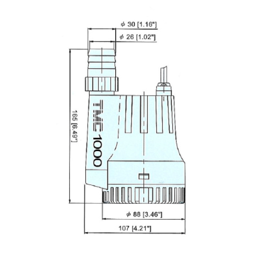 Насос осушительный 1000GPH,  24В