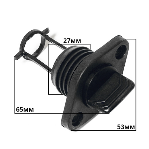 Заглушка дренажная SUNFINE 53x34x66 мм, пластик черный