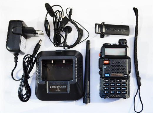 Baofeng UV-5R (Black) 5 Вт Портативная радиостанция VHF/UHF (136-174 МГц, 400-520 МГц)