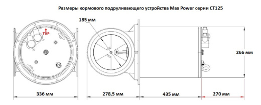 Электрическое кормовое подруливающее устройство СТ125