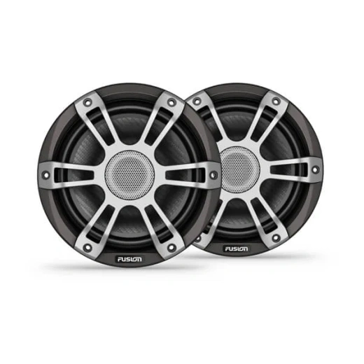 Fusion® Signature Series 3i Marine Coaxial Speakers - 7,7-дюймовые спортивные коаксиальные громкоговорители для лодок серого цвета мощностью 280 Вт (пара)