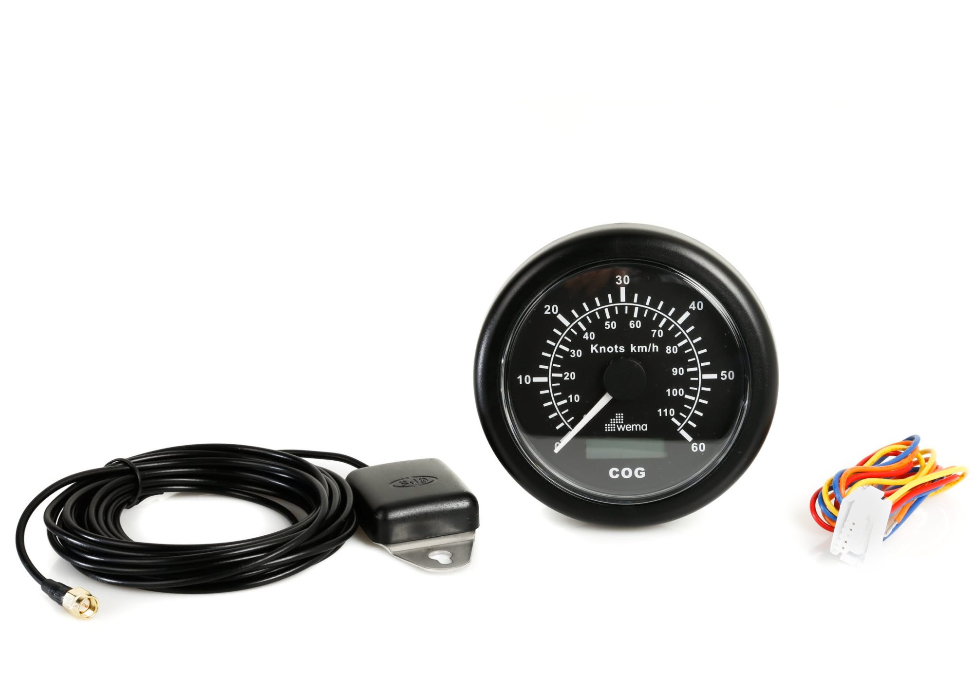 WEMA GPS Speedometer / black / 60 knots