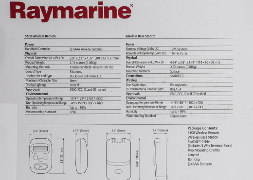 RAYMARINE Autopilot EV-400 SAIL / with S100 Remote Control &amp; p70s / suitable for type 2 + 3 drives