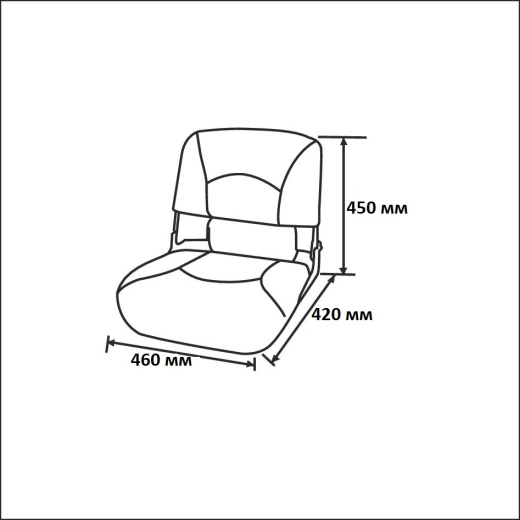 Сиденье пластмассовое складное с подложкой Deluxe All Weather Seat, бело-красное