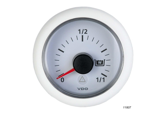 VDO Viewline Waste Water Gauge incl. Sensor / white