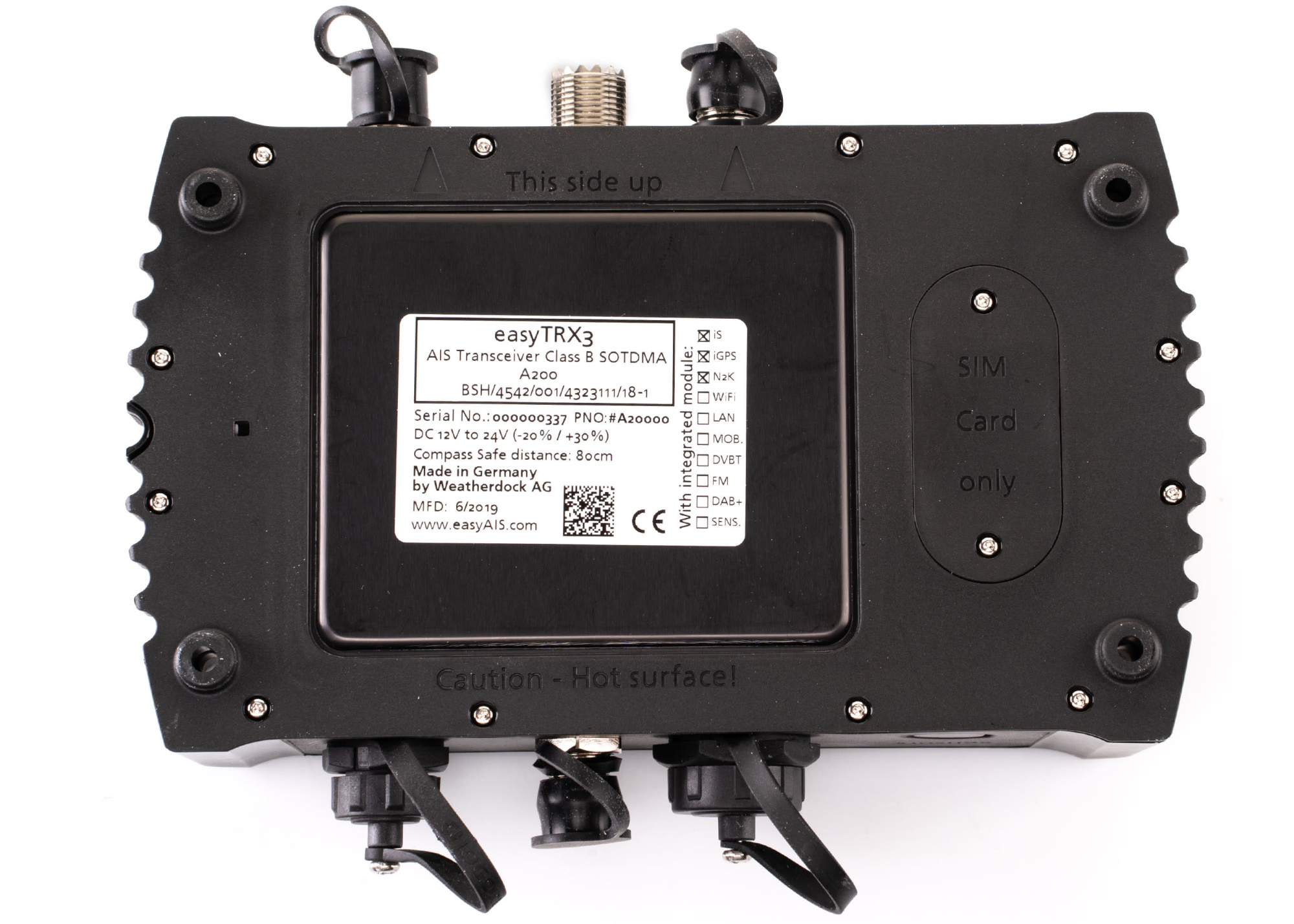 WEATHERDOCK AIS-Transponder easyTRX3-IS-IGPS-N2K