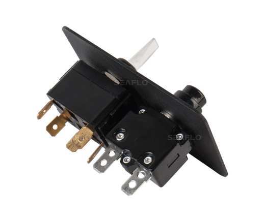 Панель управления с предохранителем для осушительного насоса (ручной-выкл-авто) 12/24В, алюминий