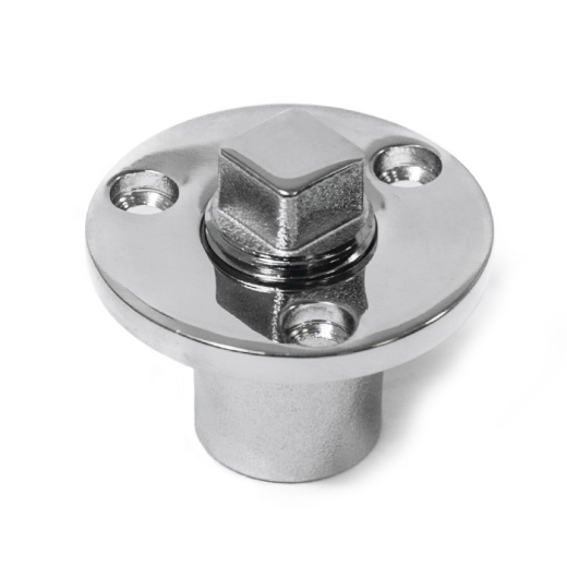 Заглушка дренажная SUNFINE с резьбовой пробкой, 50мм, нержавеющая сталь