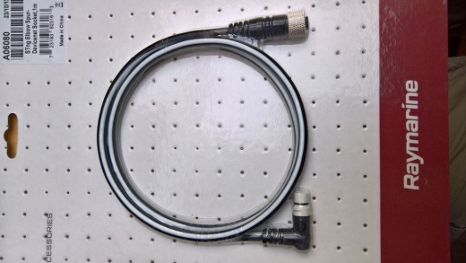 Raymarine Elbow Spur Cable to DeviceNet Socket 1m