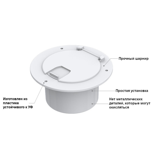 Люк технологический SEAFLO 130 мм, белый