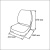 Сиденье мягкое складное Economy Low Back Seat, синее