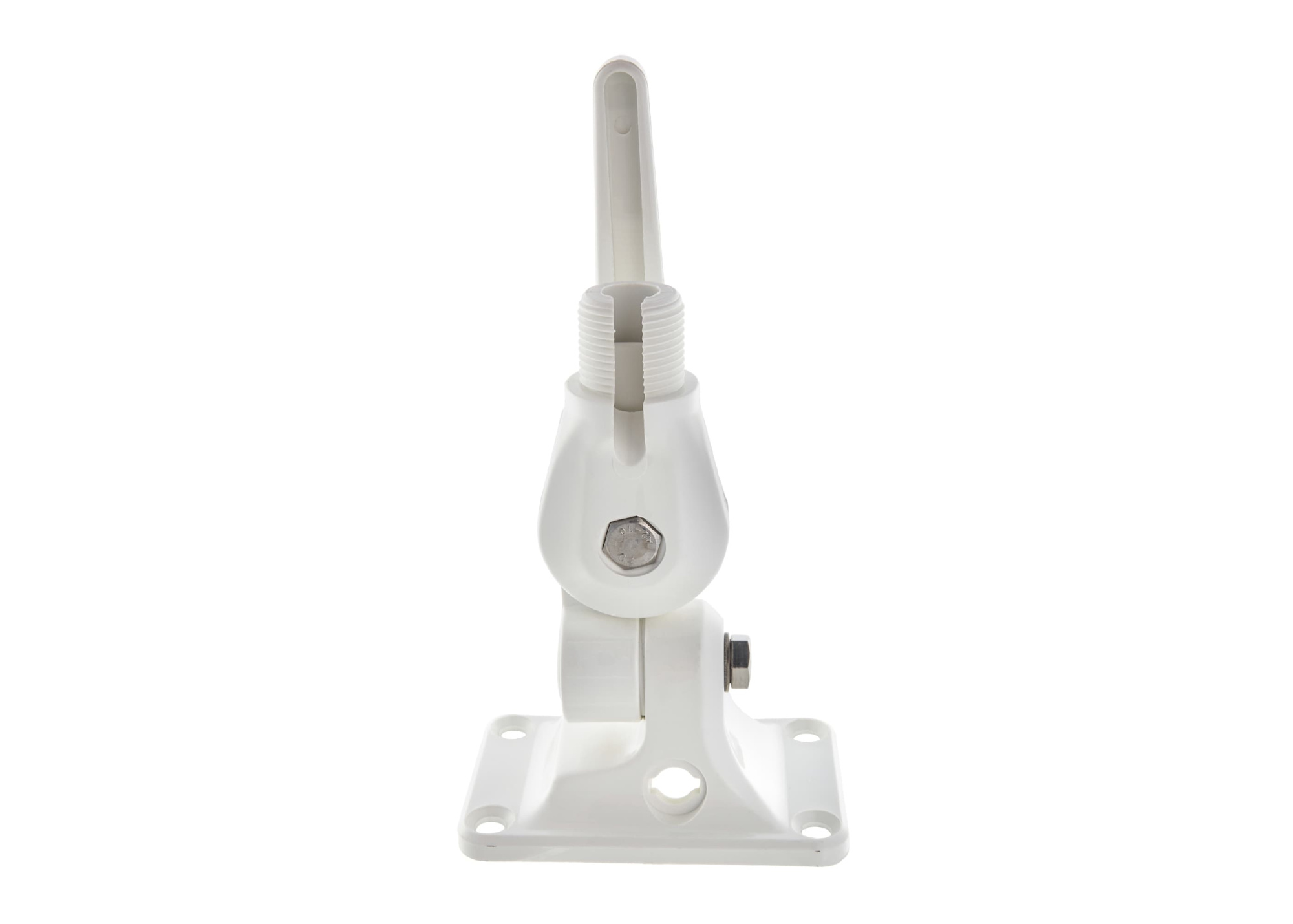GLOMEX 4-Way Ratchet Mount with Cable Feed Through / nylon / white